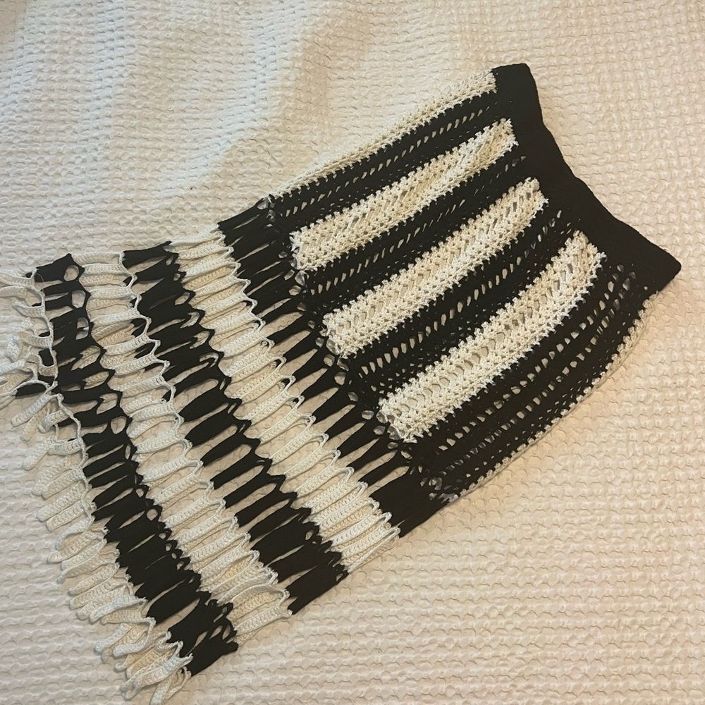 Stripe knit skirt